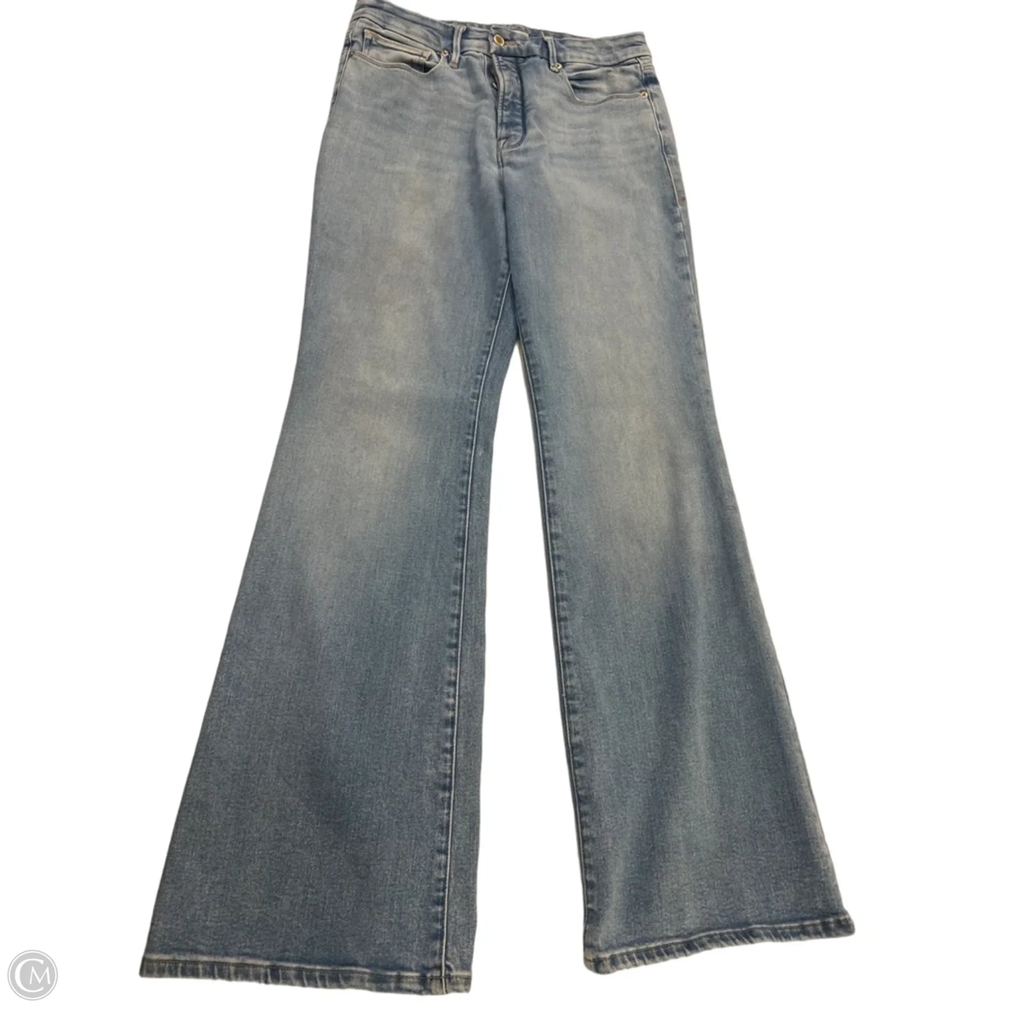 Jeans Boot Cut By Good American In Blue Denim, Size: 10