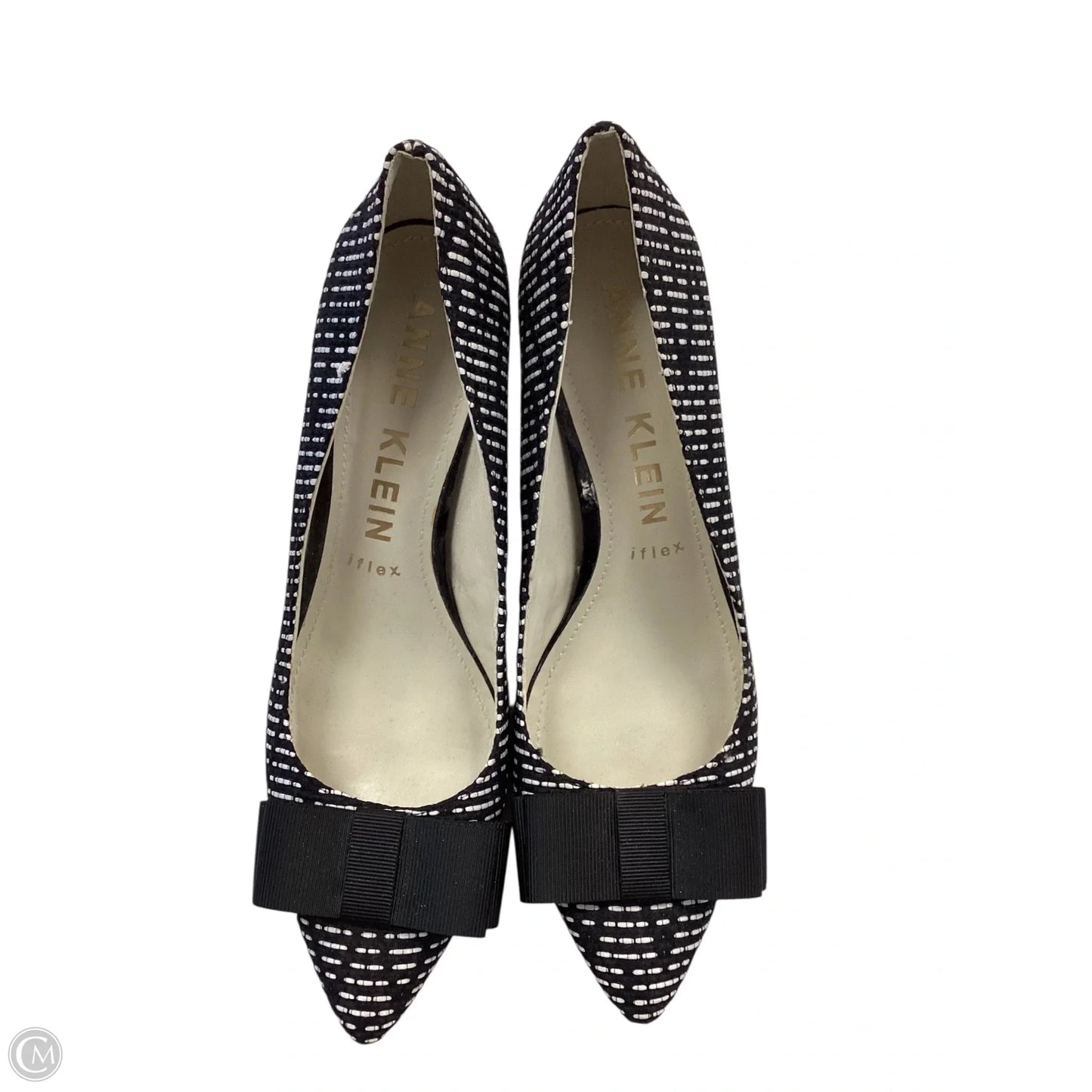 Shoes Heels Kitten By Anne Klein In Black & White, Size: 9