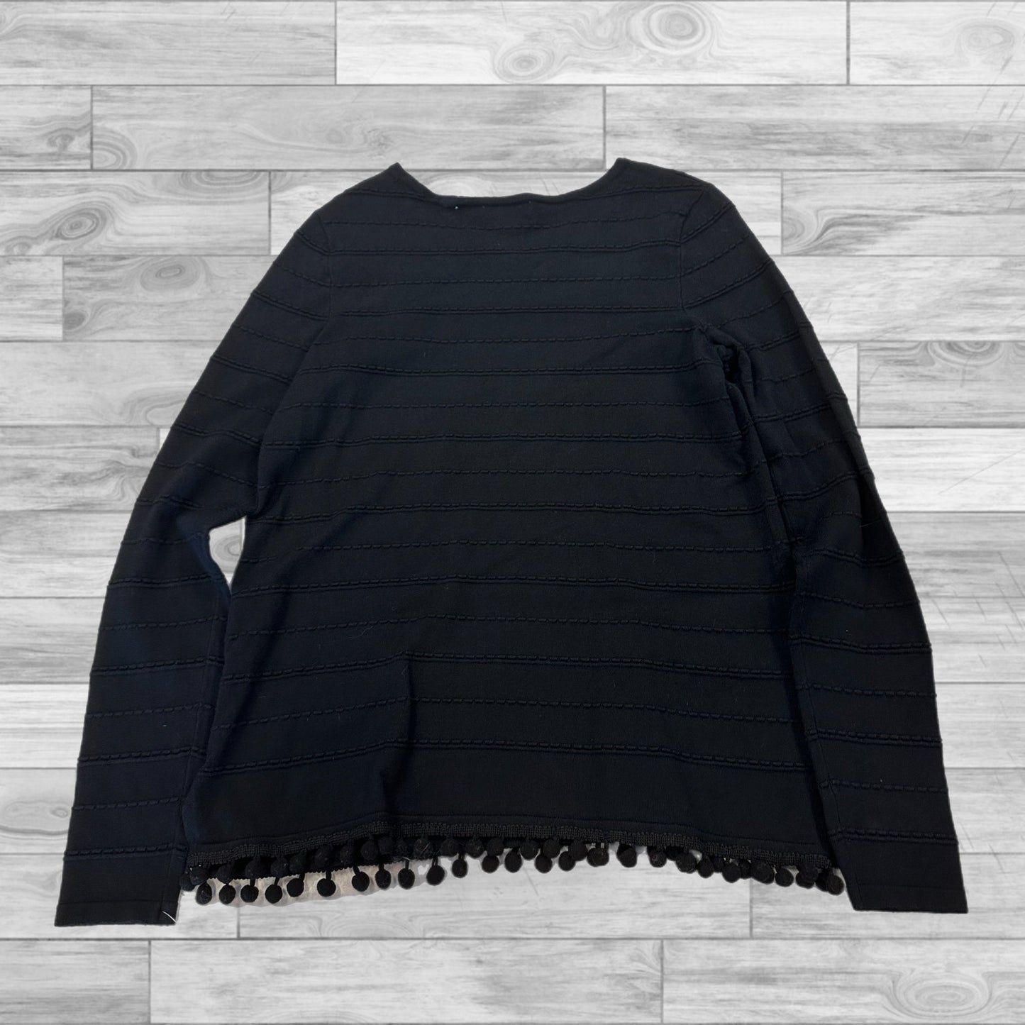 Top Long Sleeve By Charter Club In Black, Size: Xs