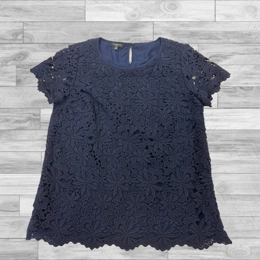 Top Short Sleeve By Talbots In Navy, Size: 2