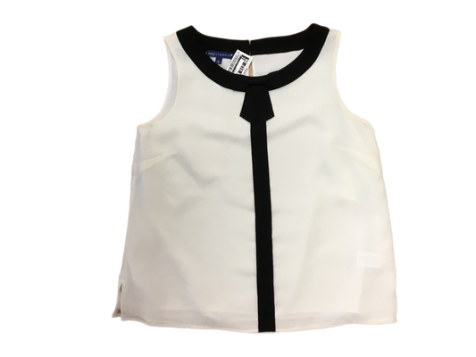 Top Sleeveless By Talbots In White, Size: Petite   Small