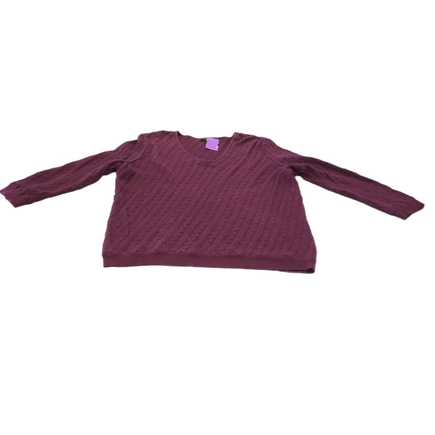 Sweater By Lord And Taylor In Purple, Size: 1x