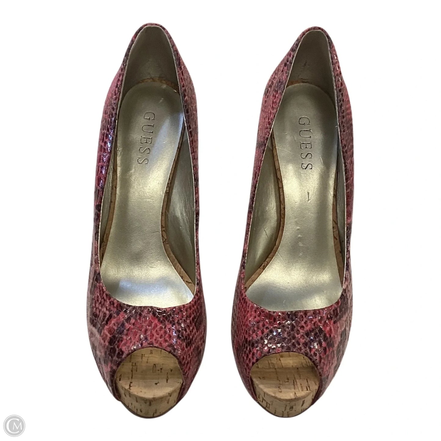 Shoes Heels Stiletto By Guess In Snakeskin Print, Size: 8