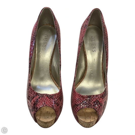 Shoes Heels Stiletto By Guess In Snakeskin Print, Size: 8