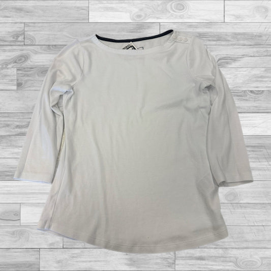 Top 3/4 Sleeve Basic By Charter Club In White, Size: Xs