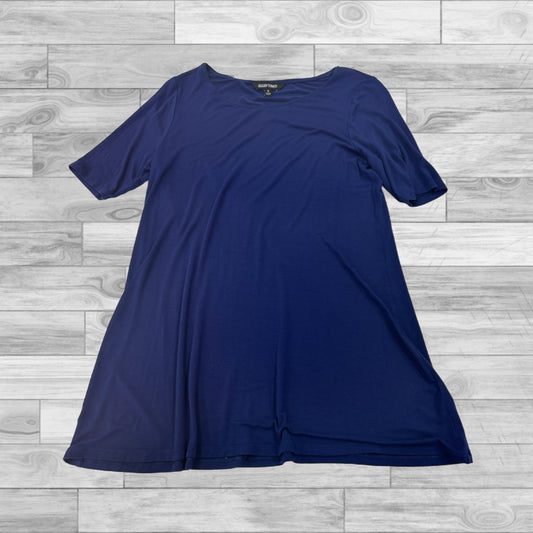 Navy Top Short Sleeve Basic Ellen Tracy, Size S