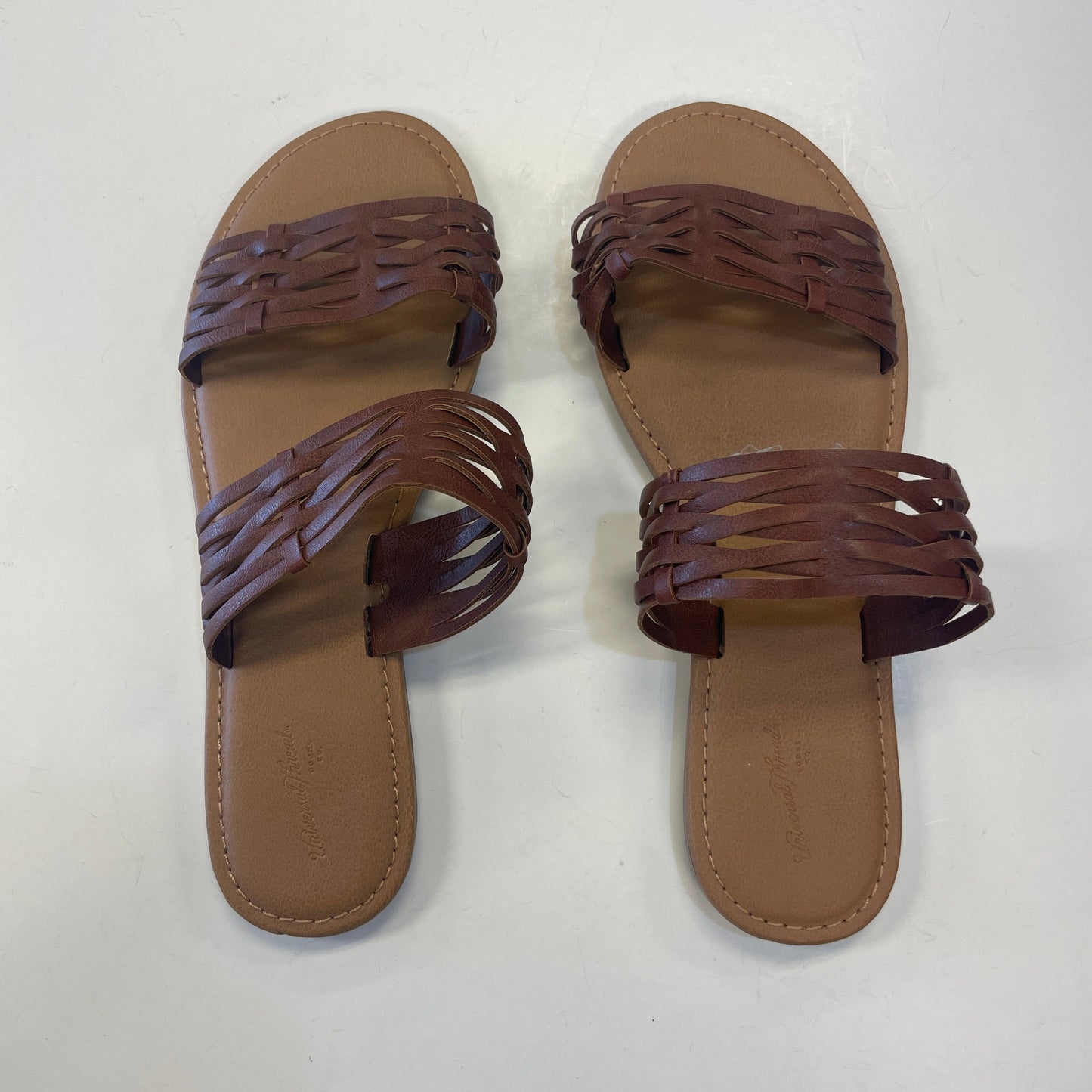 Sandals Flats By Universal Thread In Brown, Size: 8