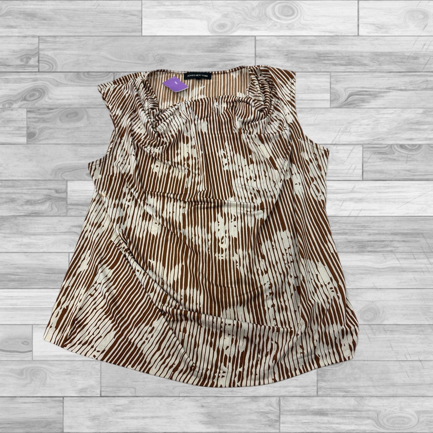 Top Sleeveless By Jones New York In Brown, Size: Xl