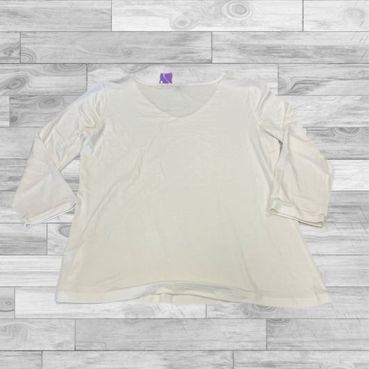 Top 3/4 Sleeve Basic By Cupio In White, Size: Xl