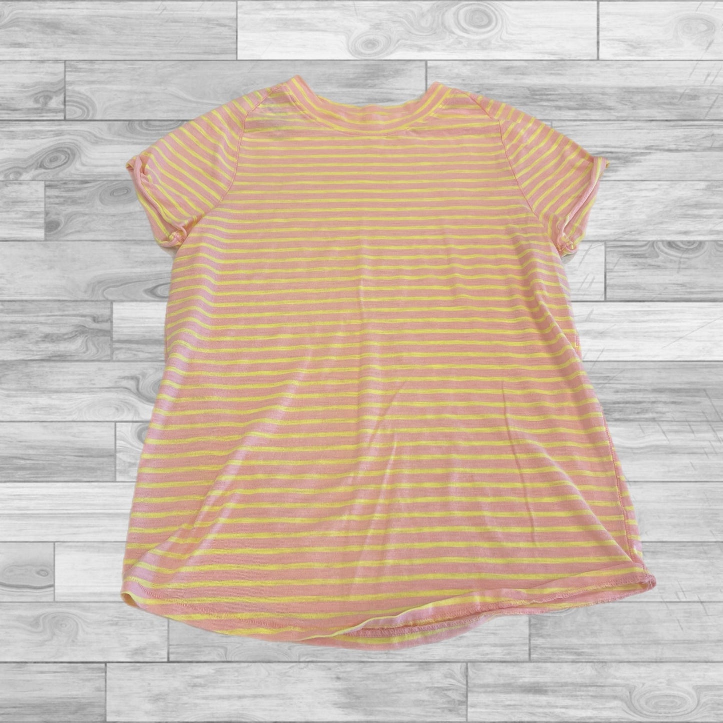 Orange & Yellow Top Short Sleeve Basic We The Free, Size L