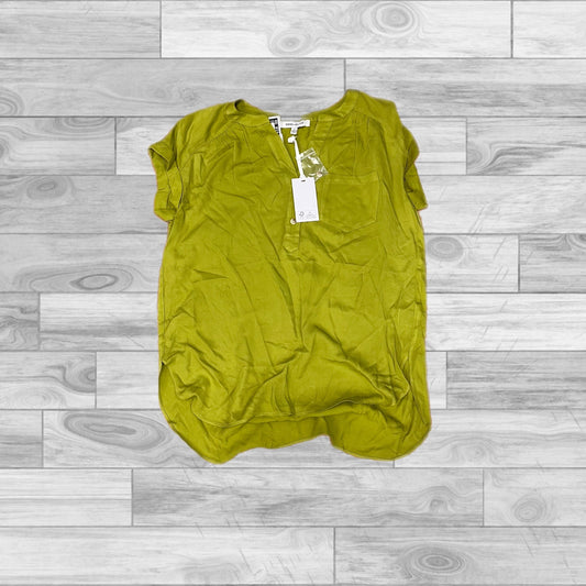 Green Top Short Sleeve Rose And Olive, Size S