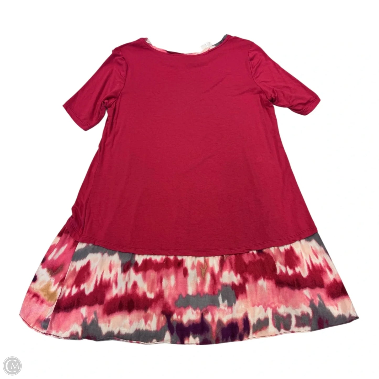 Top Short Sleeve By Logo In Pink, Size: M