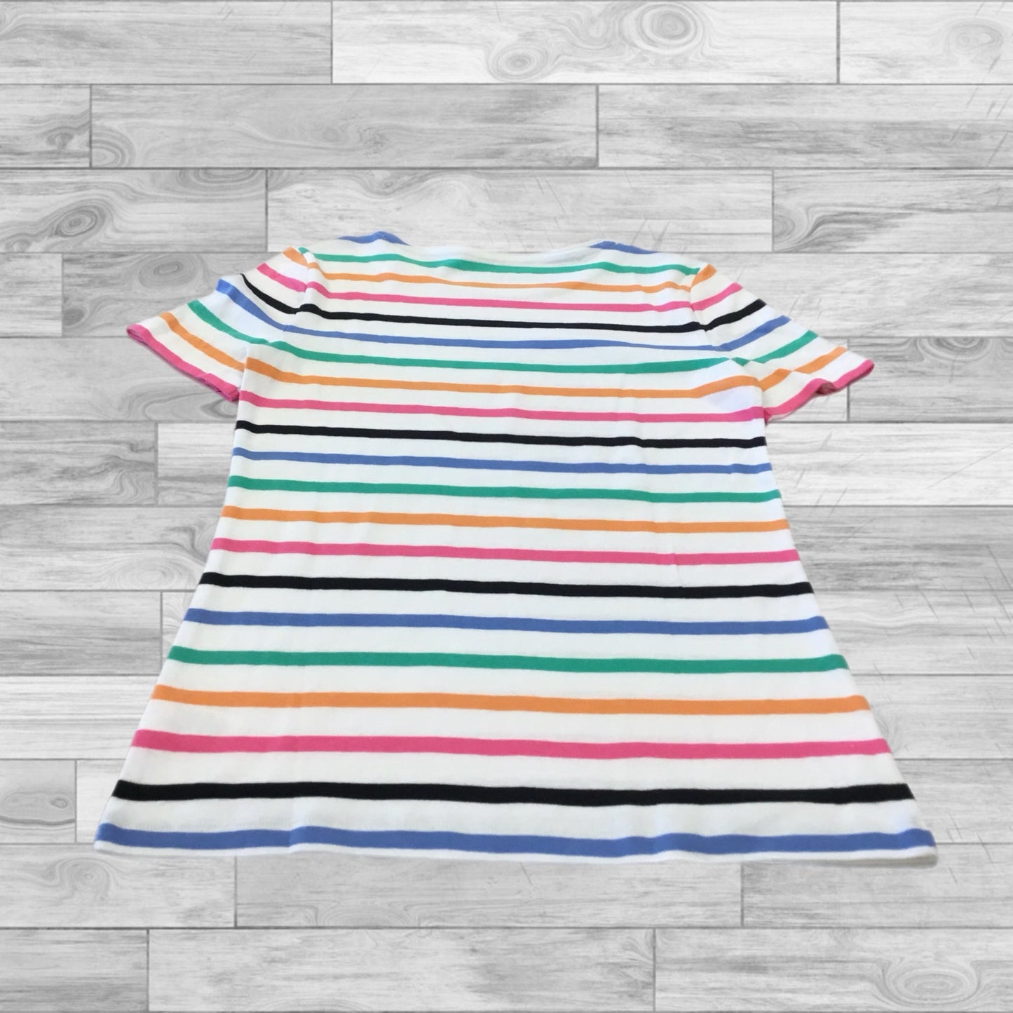 Top Short Sleeve Basic By Talbots In Striped Pattern, Size: Xs