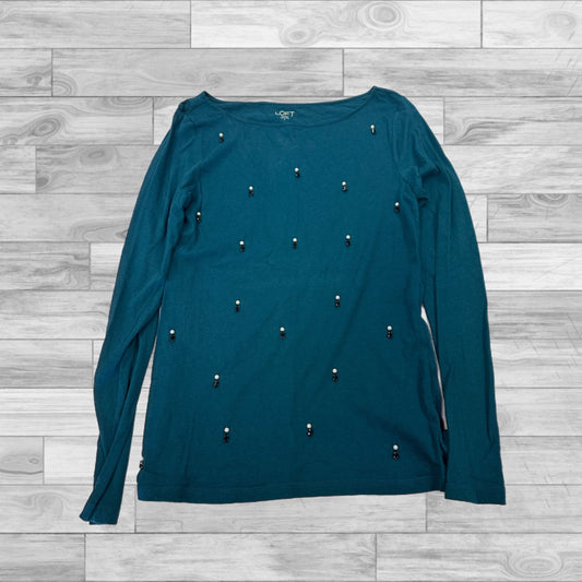 Top Long Sleeve Basic By Loft In Blue, Size: S