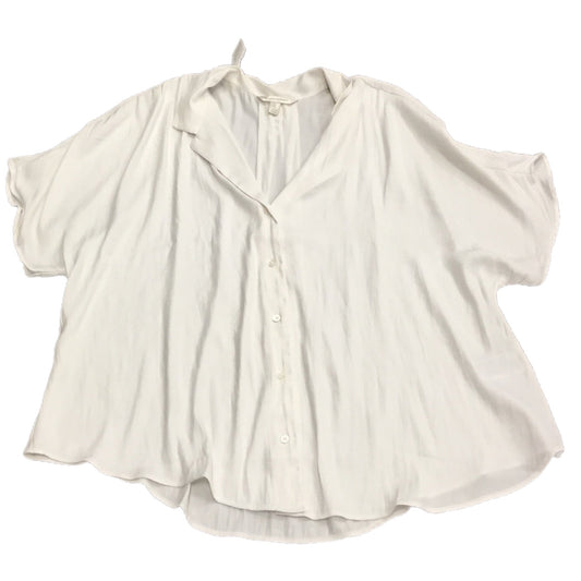 Top Short Sleeve By Banana Republic In White, Size: Xl