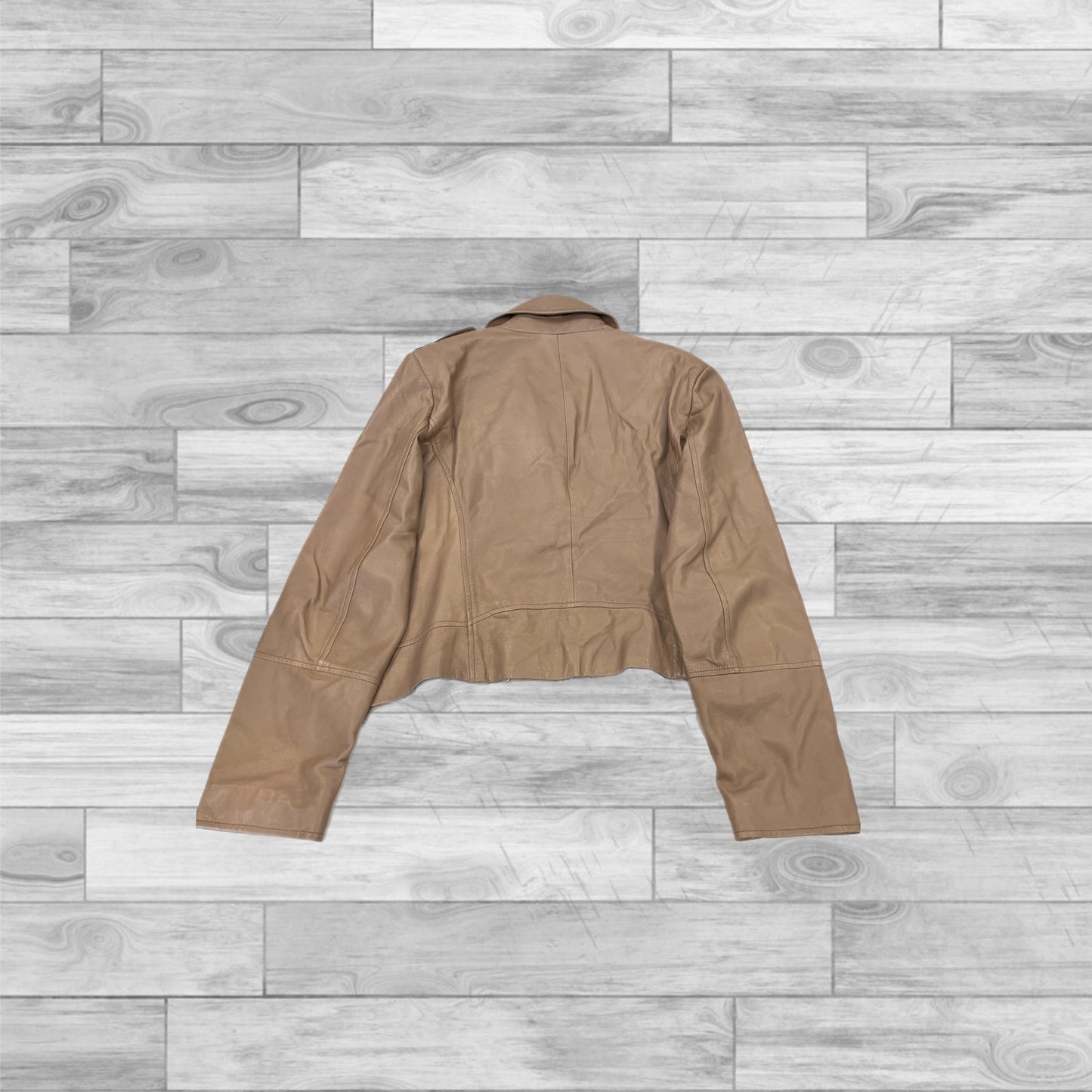 Jacket Moto By Gap In Tan, Size: Xl