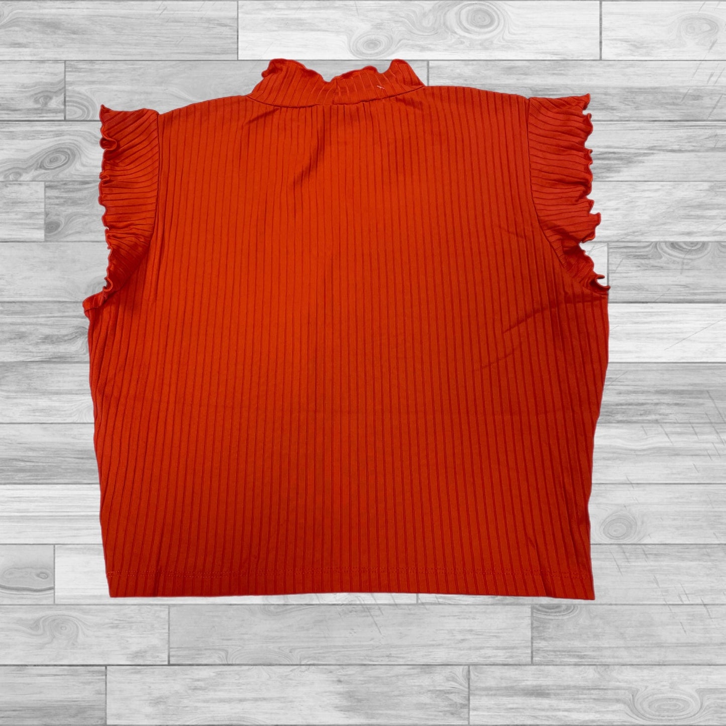 Top Short Sleeve By Zara In Orange, Size: L