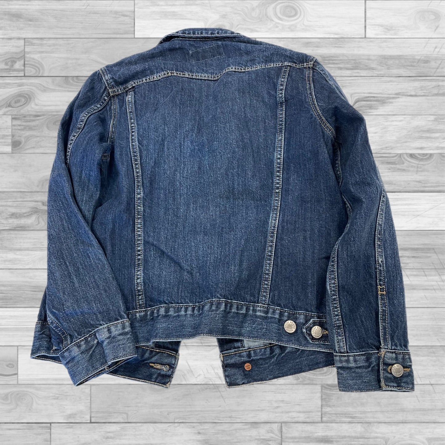 Jacket Denim By Lucky Brand In Blue Denim, Size: M