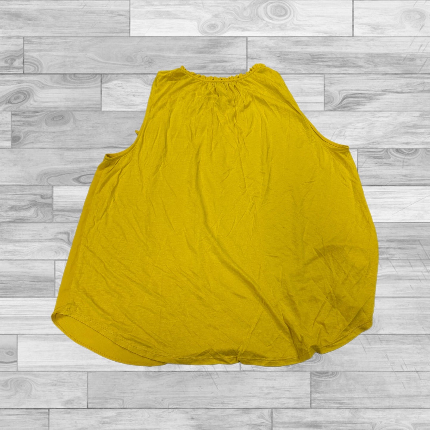 Top Sleeveless By Loft In Yellow, Size: Xl