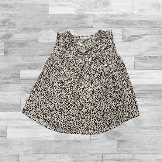 Top Sleeveless By Loft In Animal Print, Size: Xl