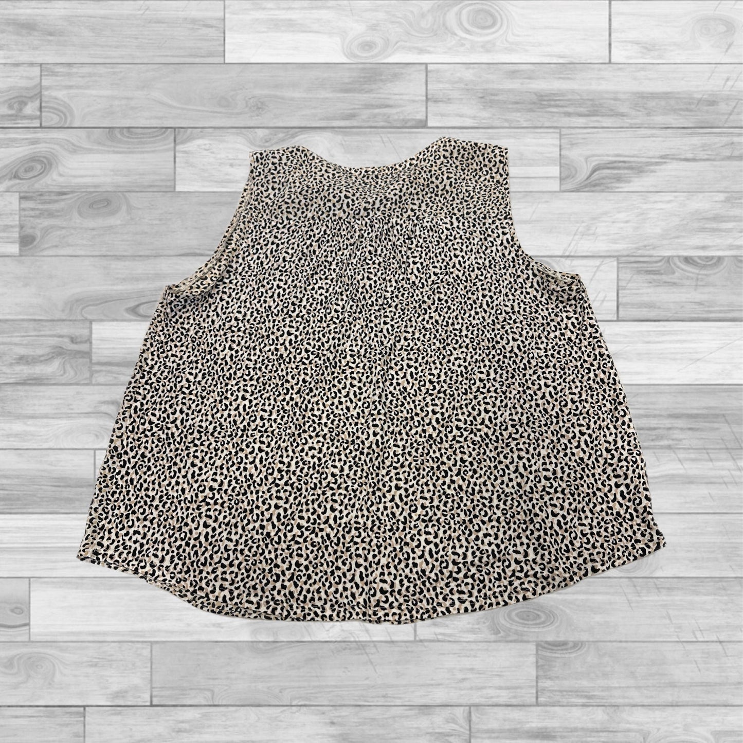 Top Sleeveless By Loft In Animal Print, Size: Xl