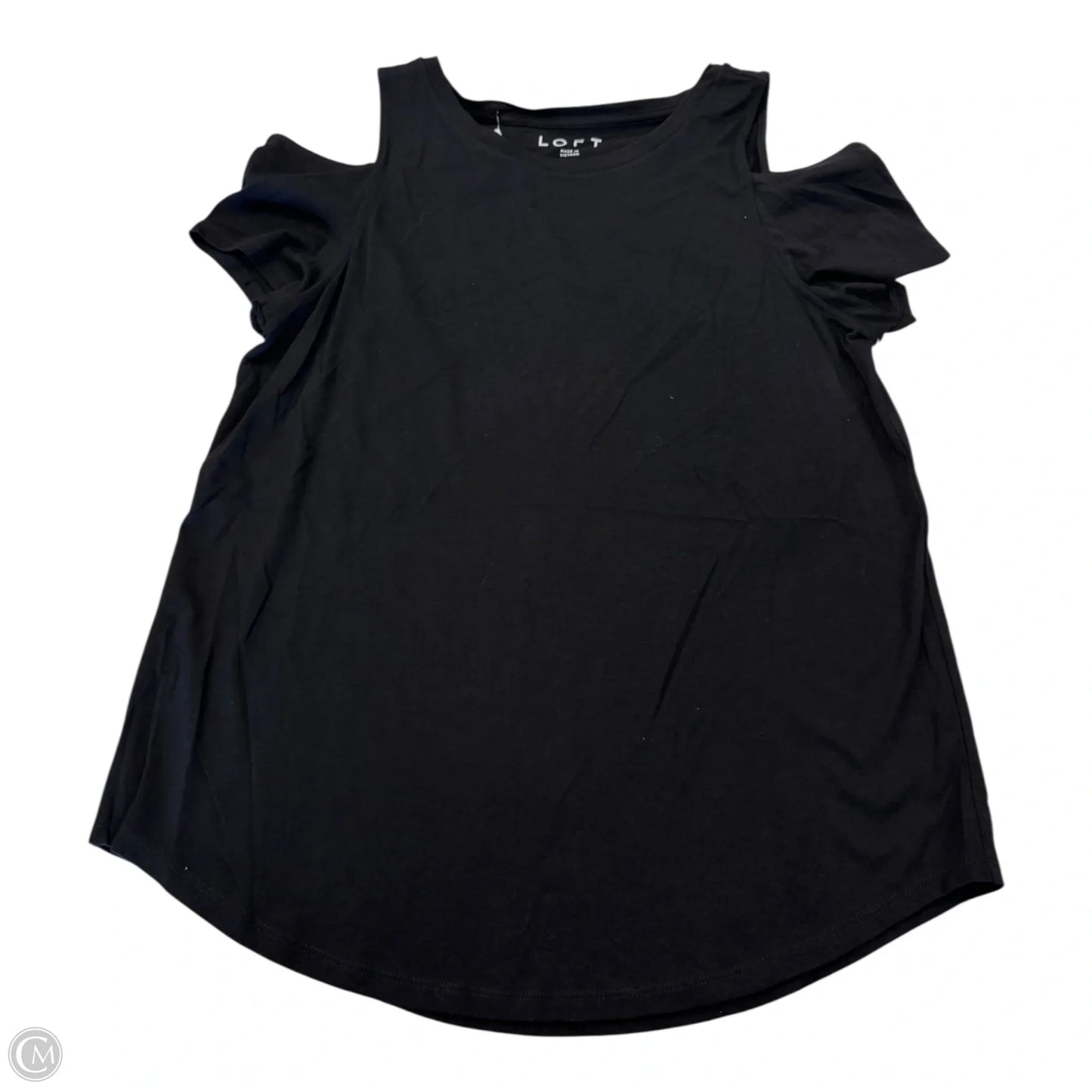 Top Short Sleeve Basic By Loft In Black, Size: Mp