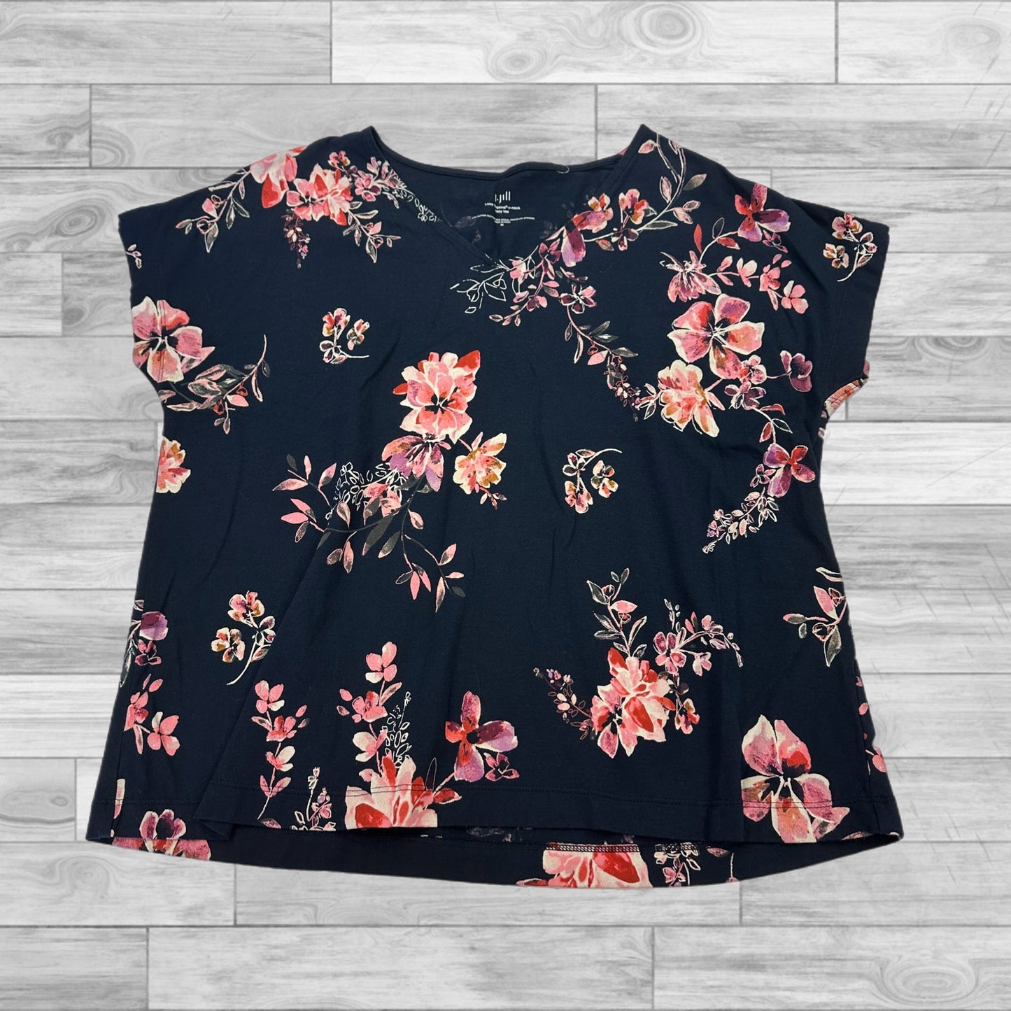 Top Short Sleeve Basic By J. Jill In Floral Print, Size: M