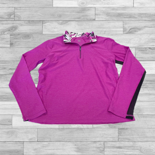 Athletic Top Long Sleeve Collar By Tail In Purple, Size: S