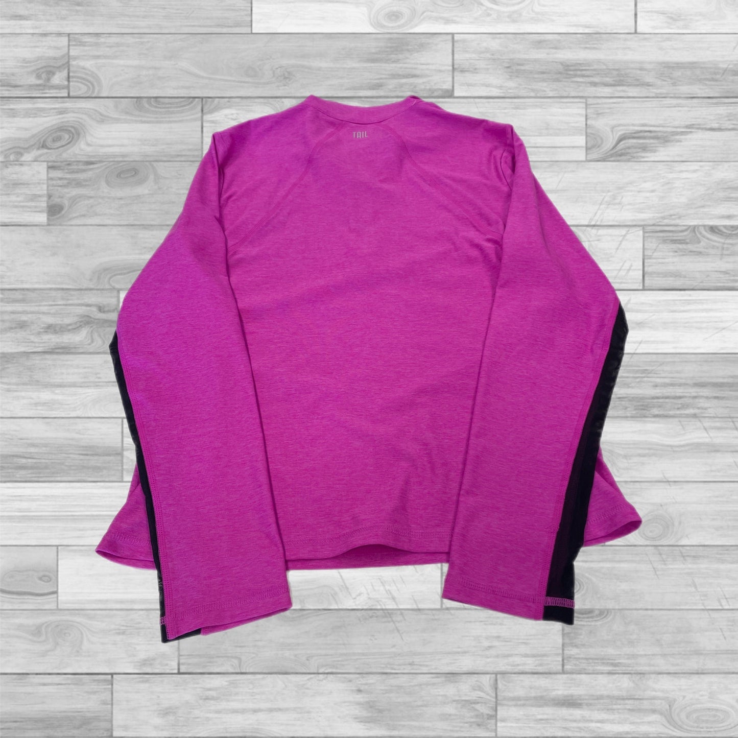 Athletic Top Long Sleeve Collar By Tail In Purple, Size: S