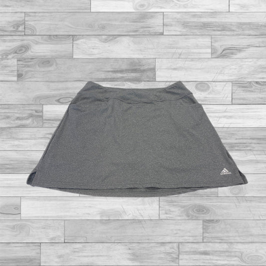 Athletic Skort By Adidas In Grey, Size: M