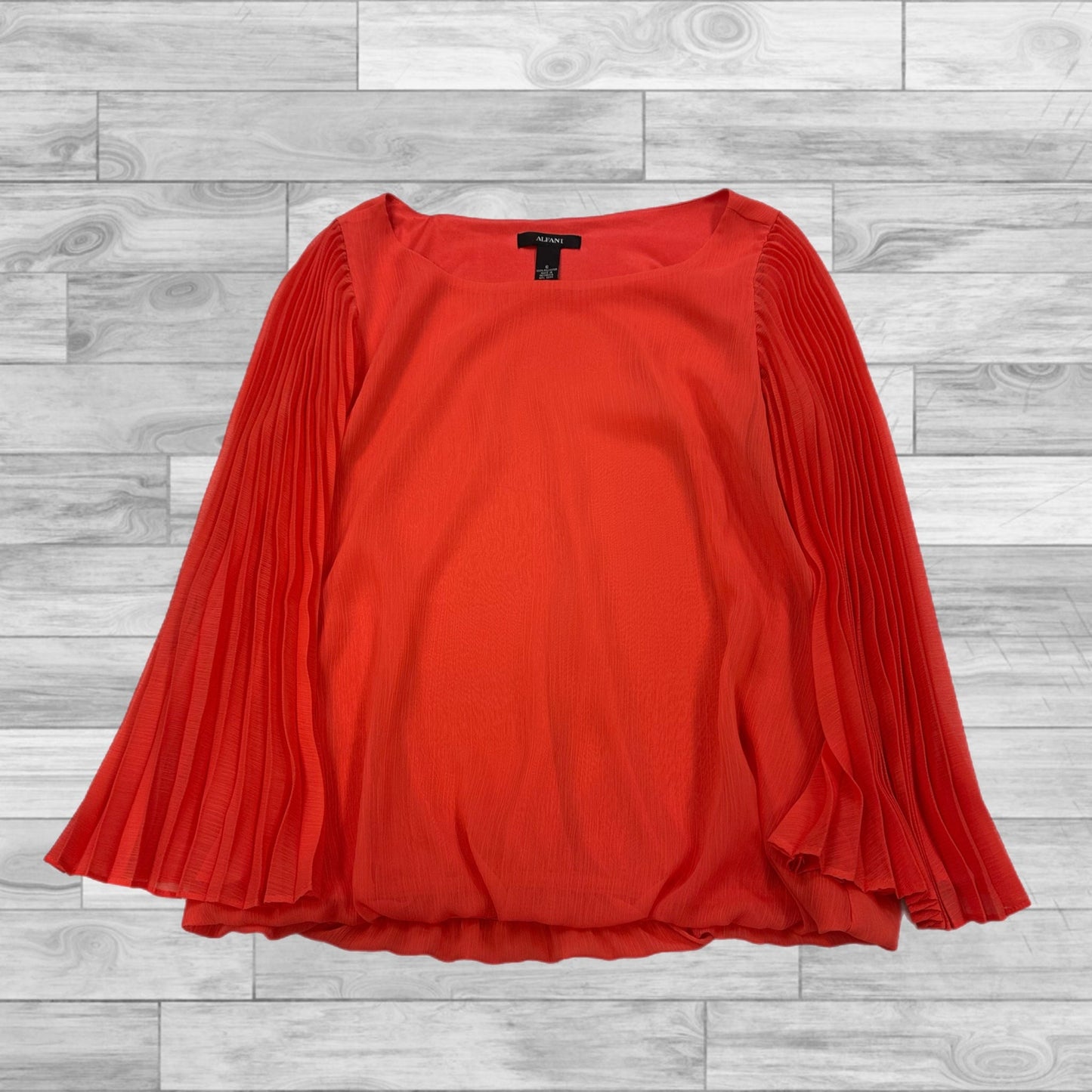 Top Long Sleeve By Alfani In Orange, Size: 6