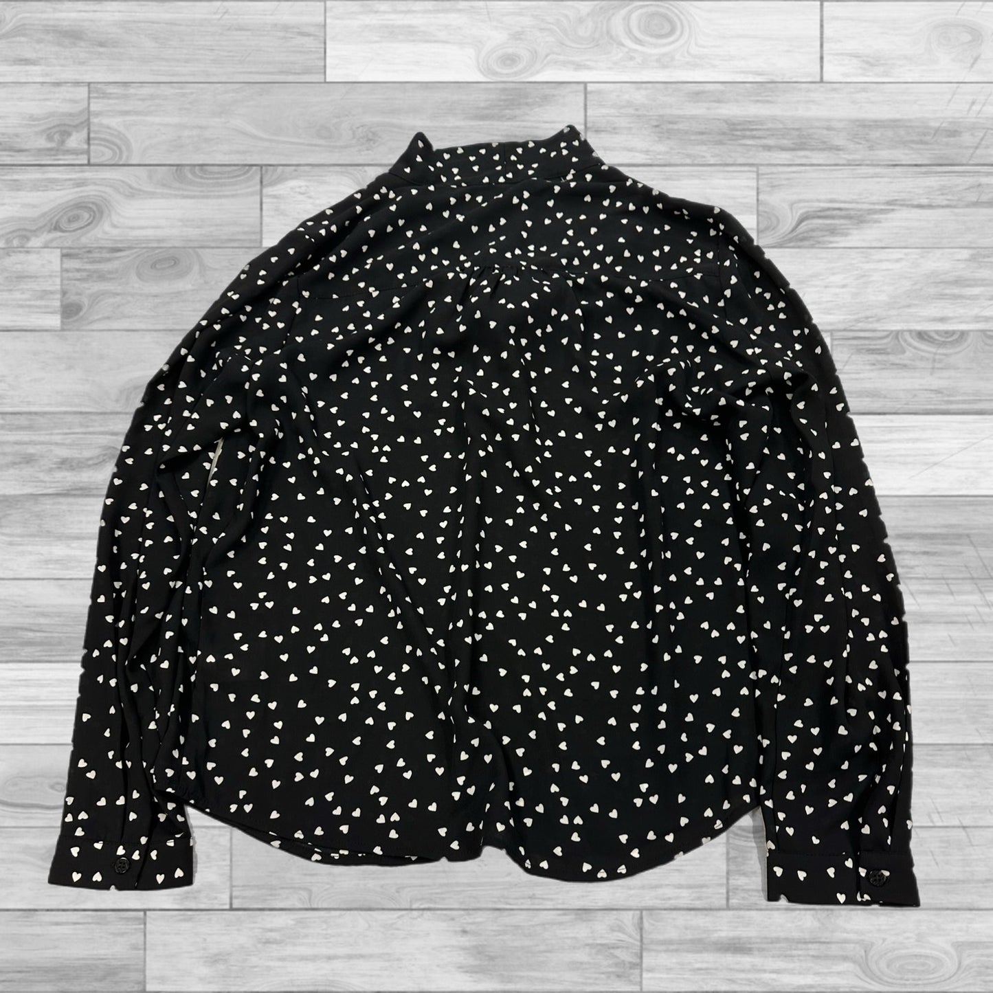 Top Long Sleeve By Jones New York In Black & White, Size: M