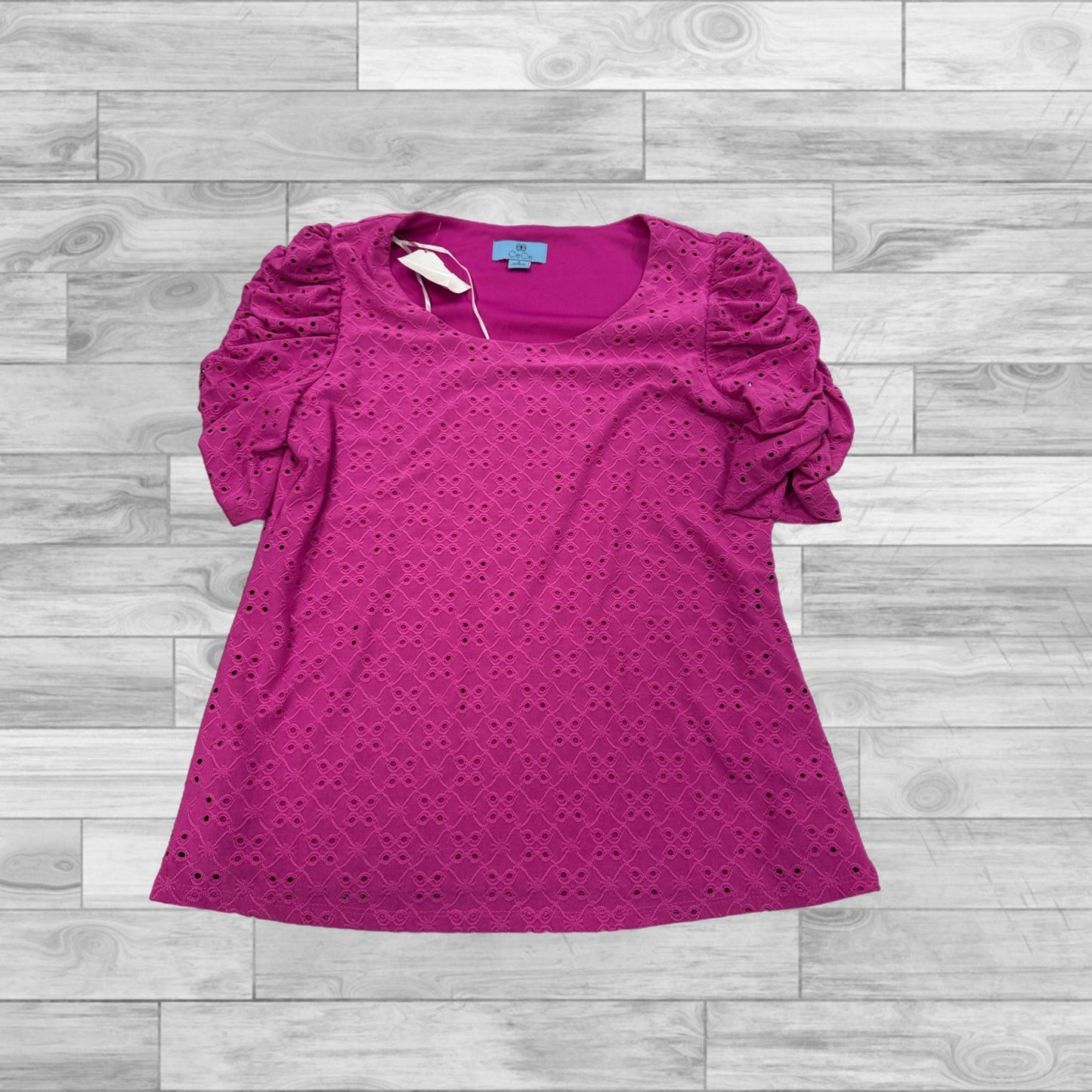 Top Short Sleeve By Cece In Pink, Size: S