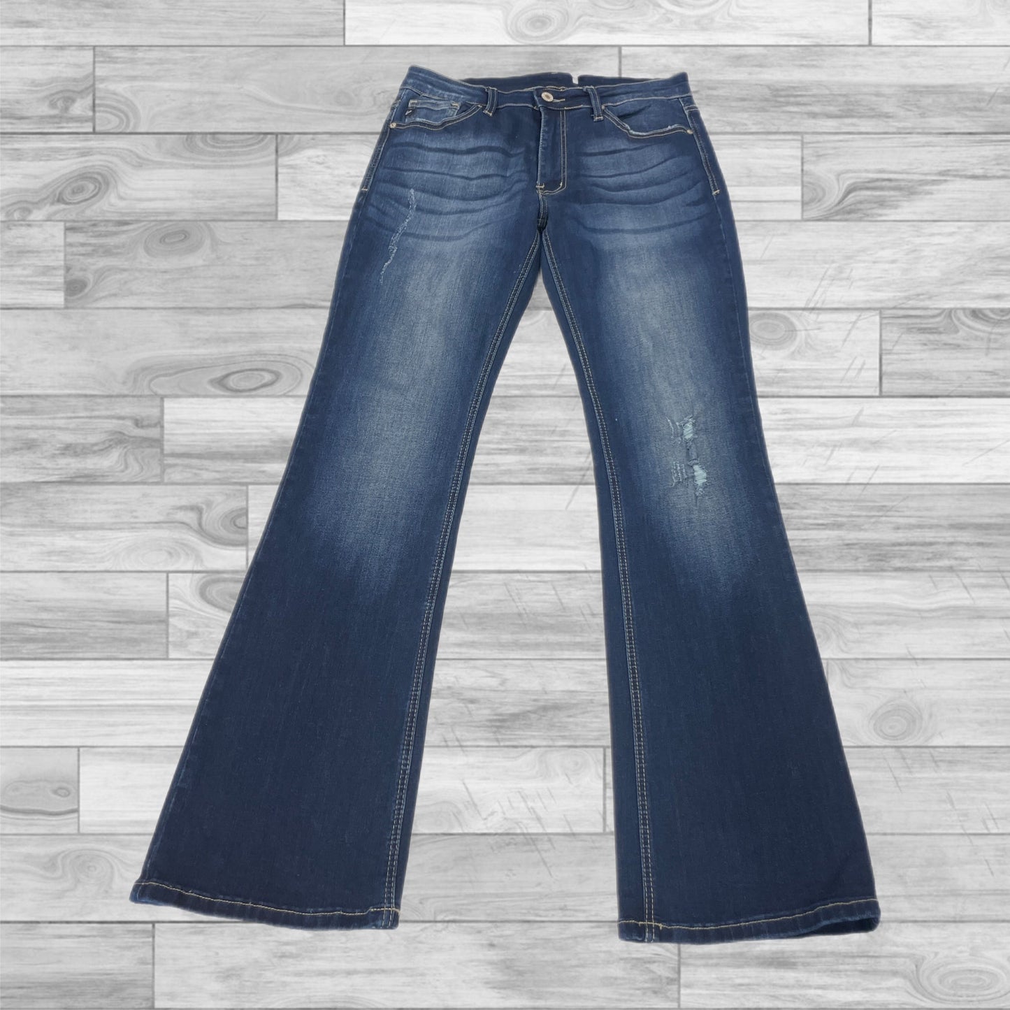 Jeans Boot Cut By Kancan In Blue Denim, Size: 8