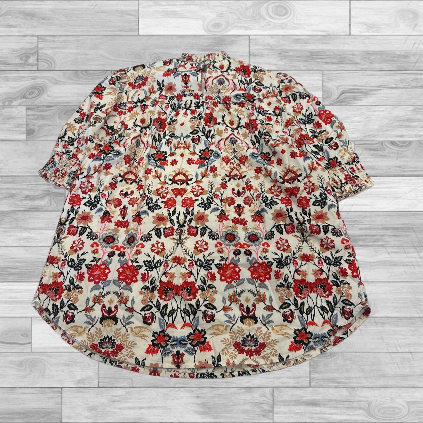 Top Short Sleeve By Loft In Floral Print, Size: M