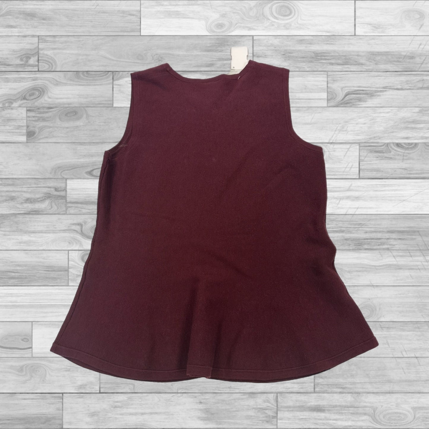 Top Sleeveless By Ann Taylor In Maroon, Size: M