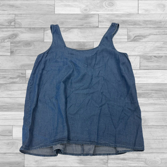 Top Sleeveless By Loft In Blue, Size: M