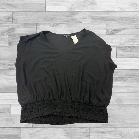 Top Short Sleeve By Express In Black, Size: Xl