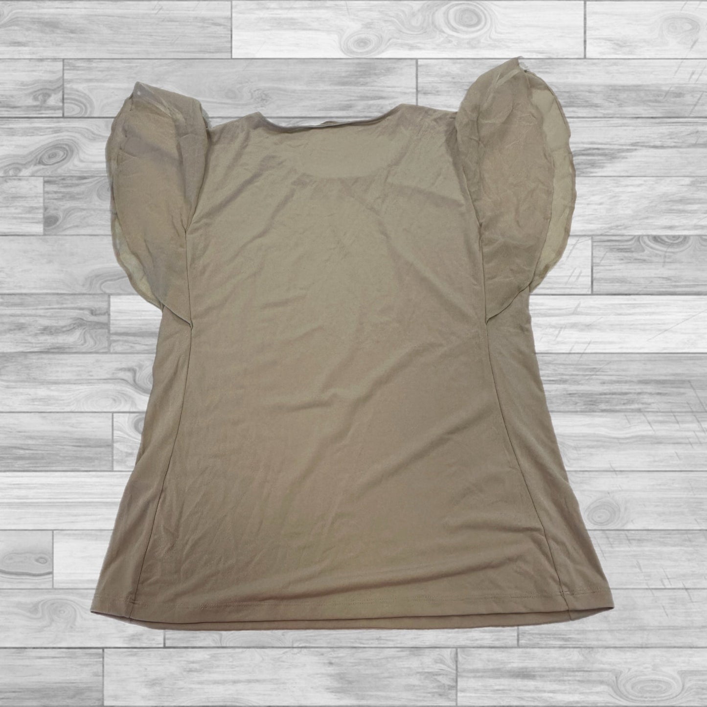 Top Short Sleeve By Calvin Klein In Tan, Size: S