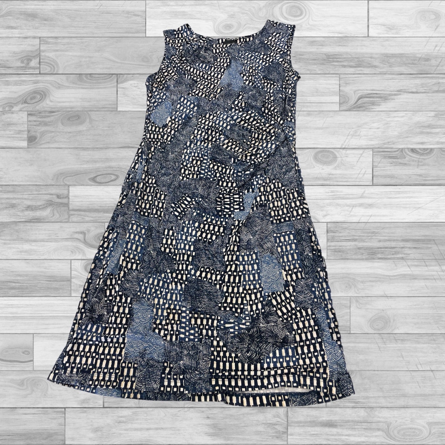 Dress Casual Short By Nic + Zoe In Blue & White, Size: L