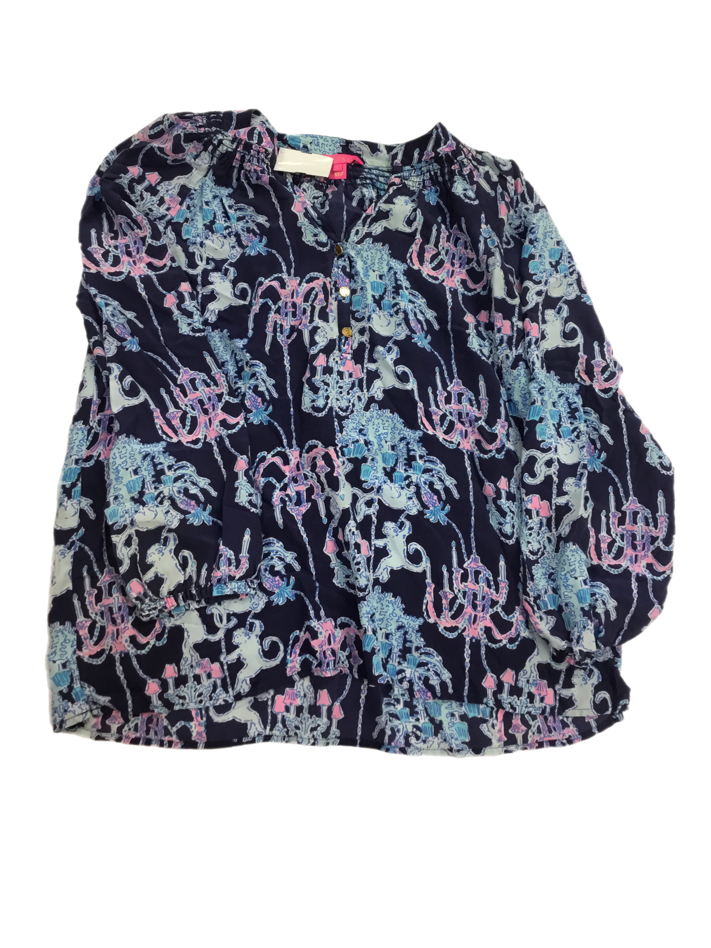 Top Long Sleeve Designer By Lilly Pulitzer In Blue, Size: L