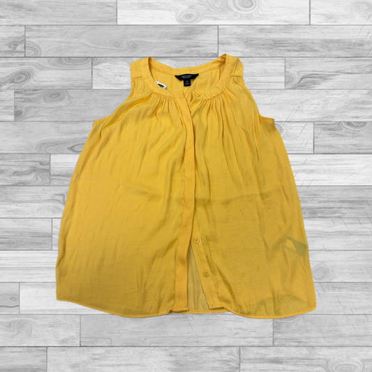 Top Sleeveless By Simply Vera In Yellow, Size: Xs