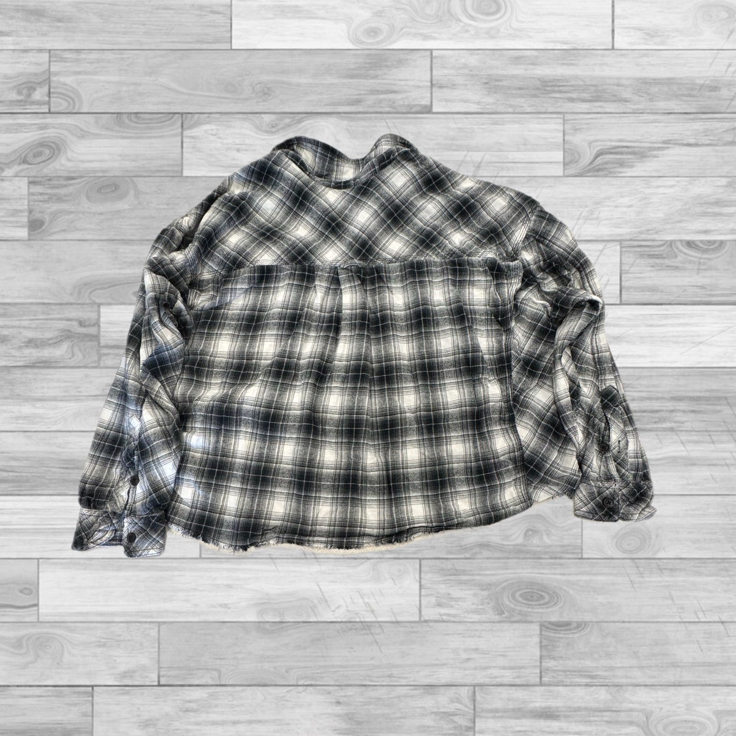 Top Long Sleeve By Bcg In Plaid Pattern, Size: S