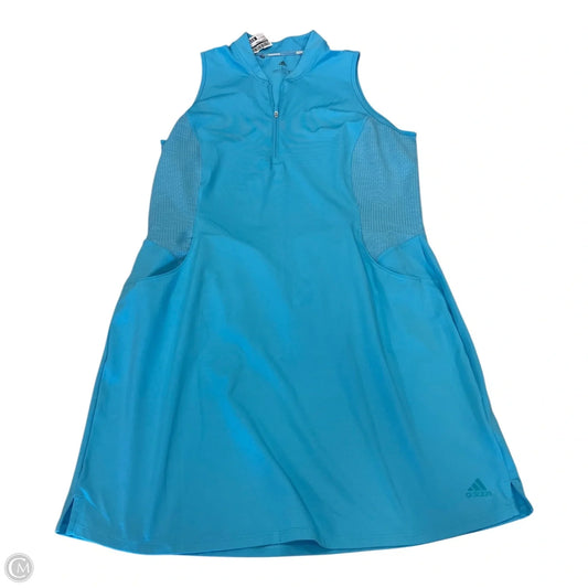 Athletic Dress By Adidas In Blue, Size: L