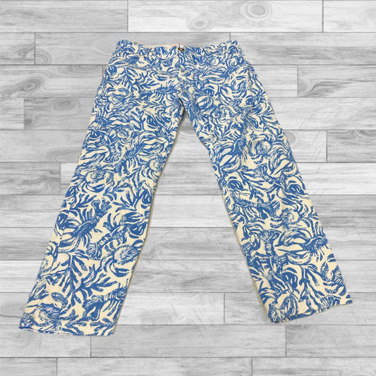 Pants Designer By Lilly Pulitzer In Blue & White, Size: 8