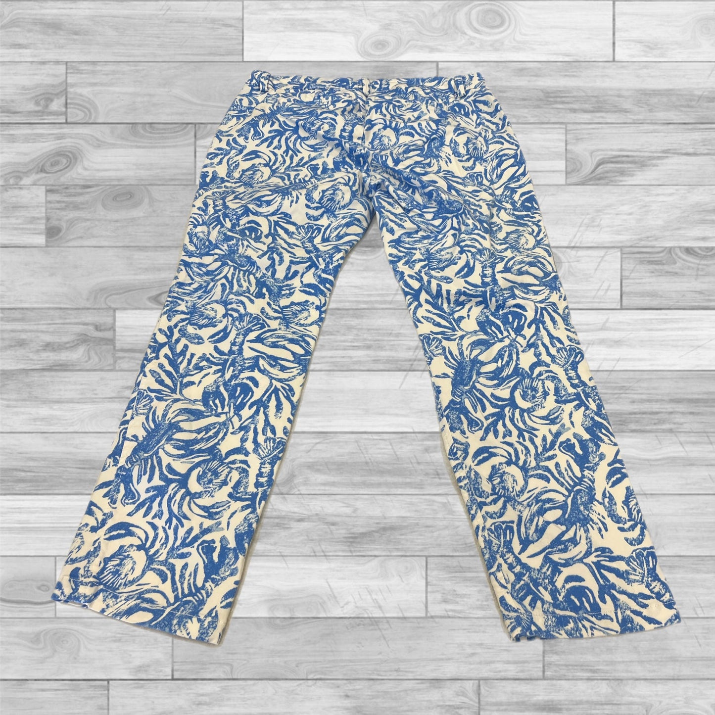 Pants Designer By Lilly Pulitzer In Blue & White, Size: 8