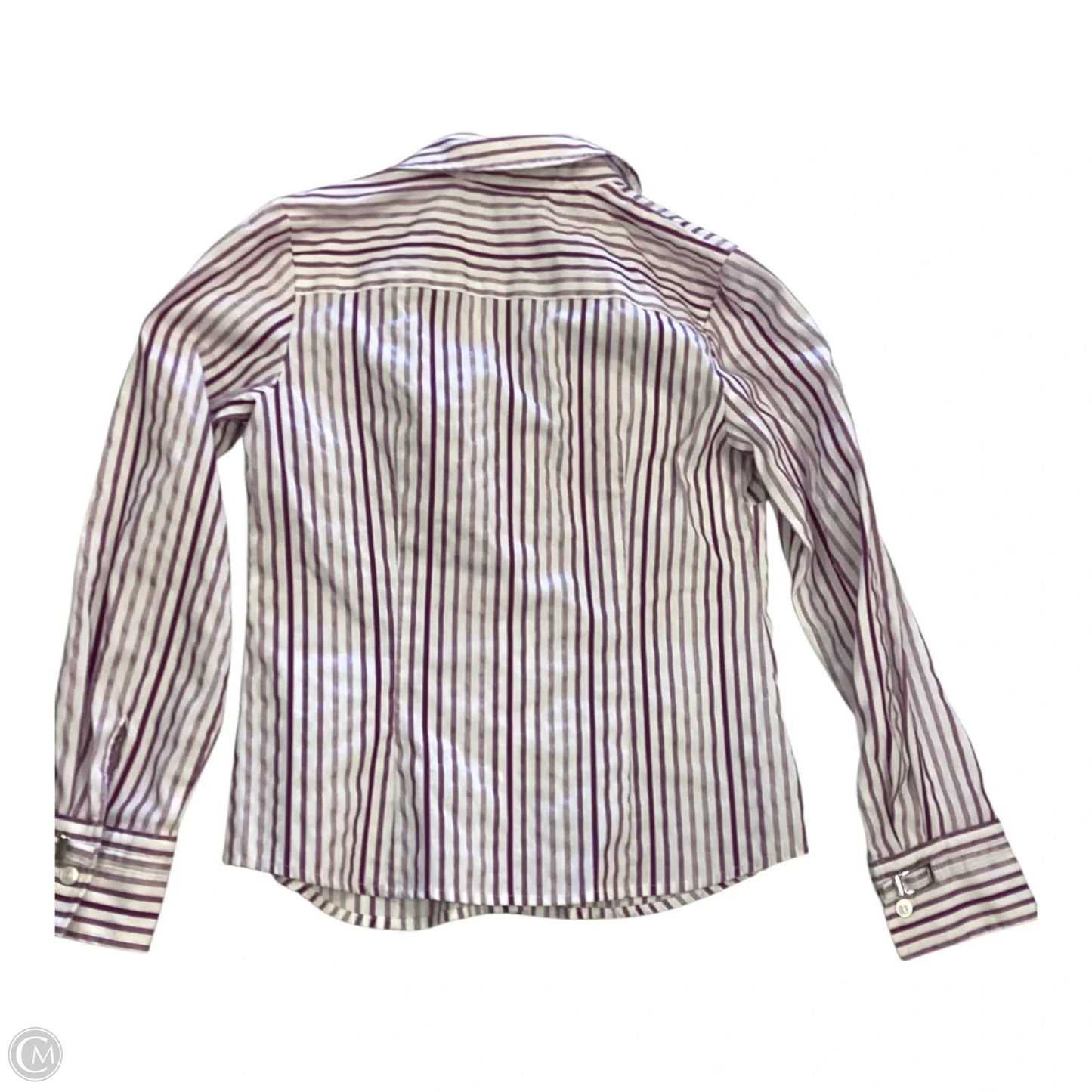 Top Long Sleeve By Alfani In Striped Pattern, Size: 2p