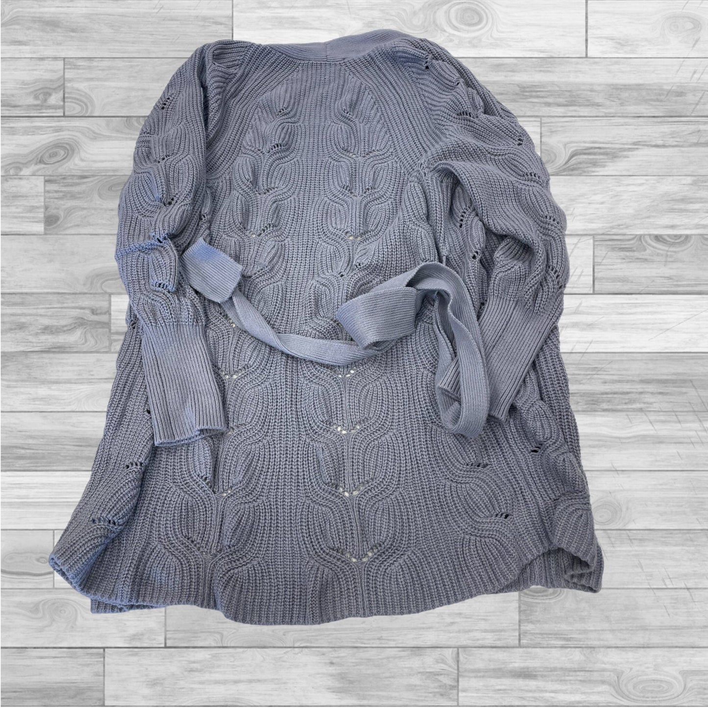 Sweater Cardigan By Express In Grey, Size: L