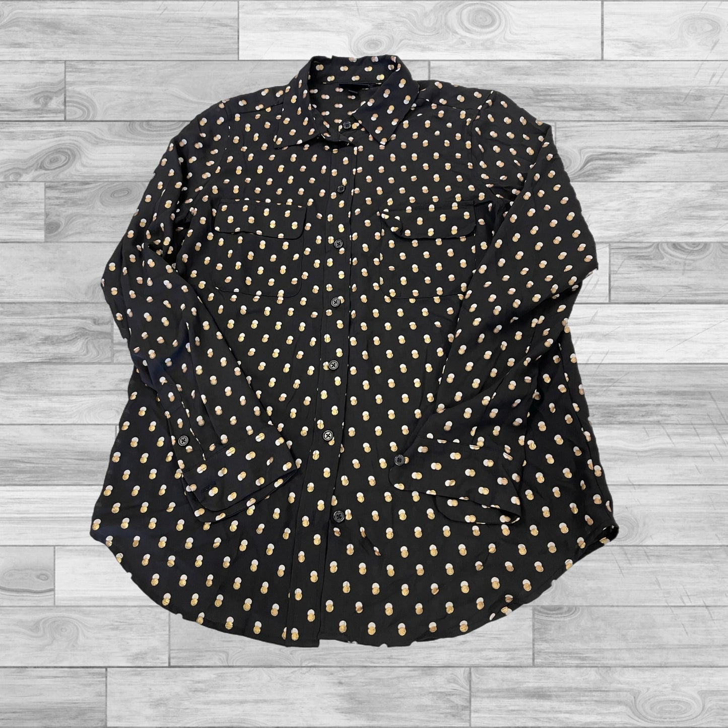 Top Long Sleeve By Who What Wear In Black, Size: S