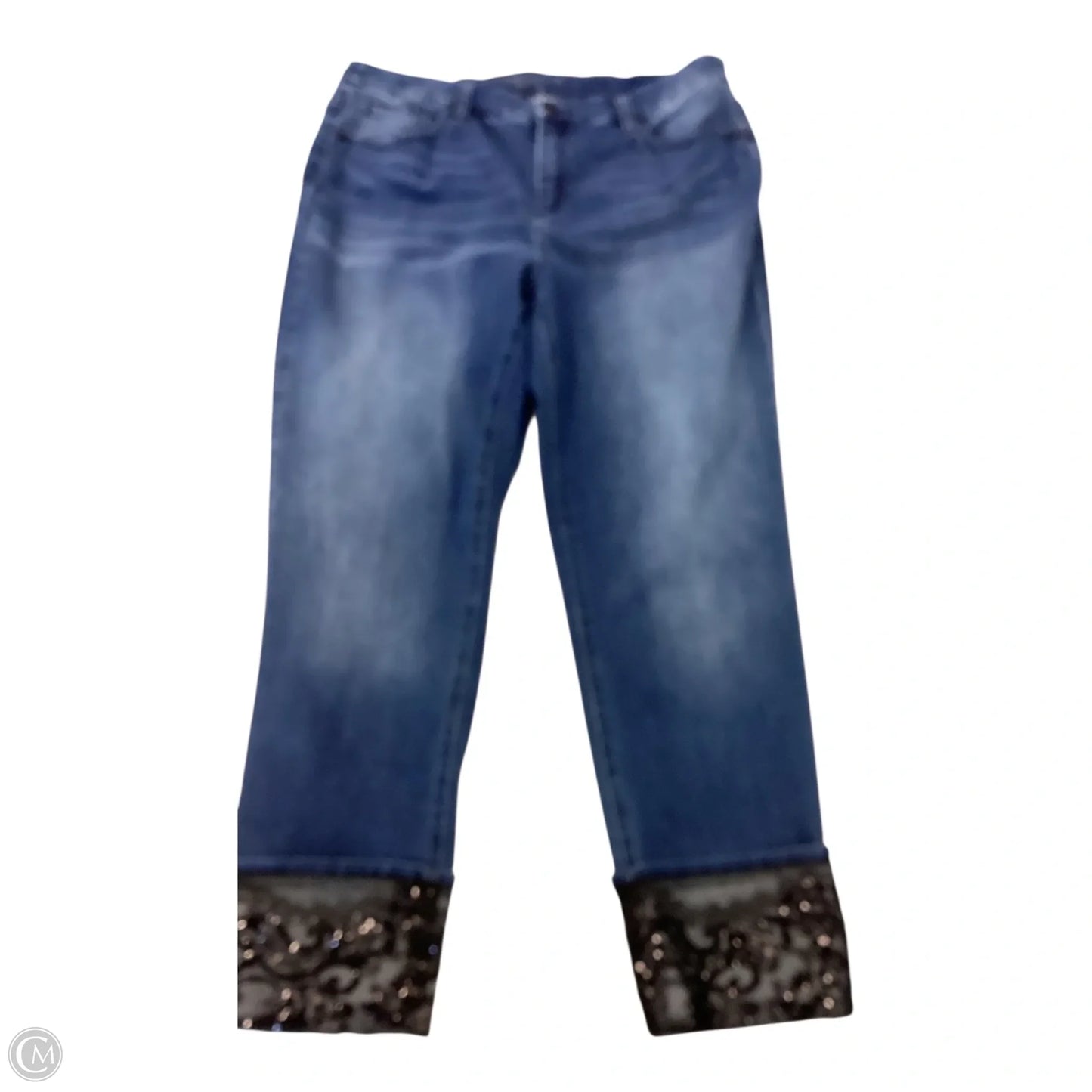 Jeans Skinny By Chicos In Blue Denim, Size: 12